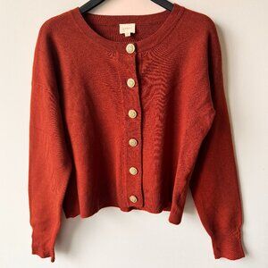 Cyrus Long Sleeve Button Up Cardigan Sweater Brown